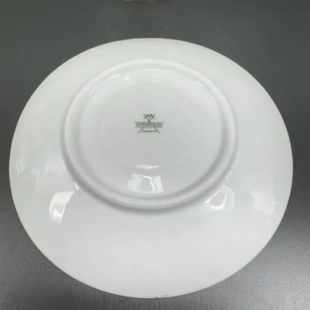 Mitterteich Bavaria Germany Fine Porcelain‎ Teacup Saucer Set Heavy Gold Pattern